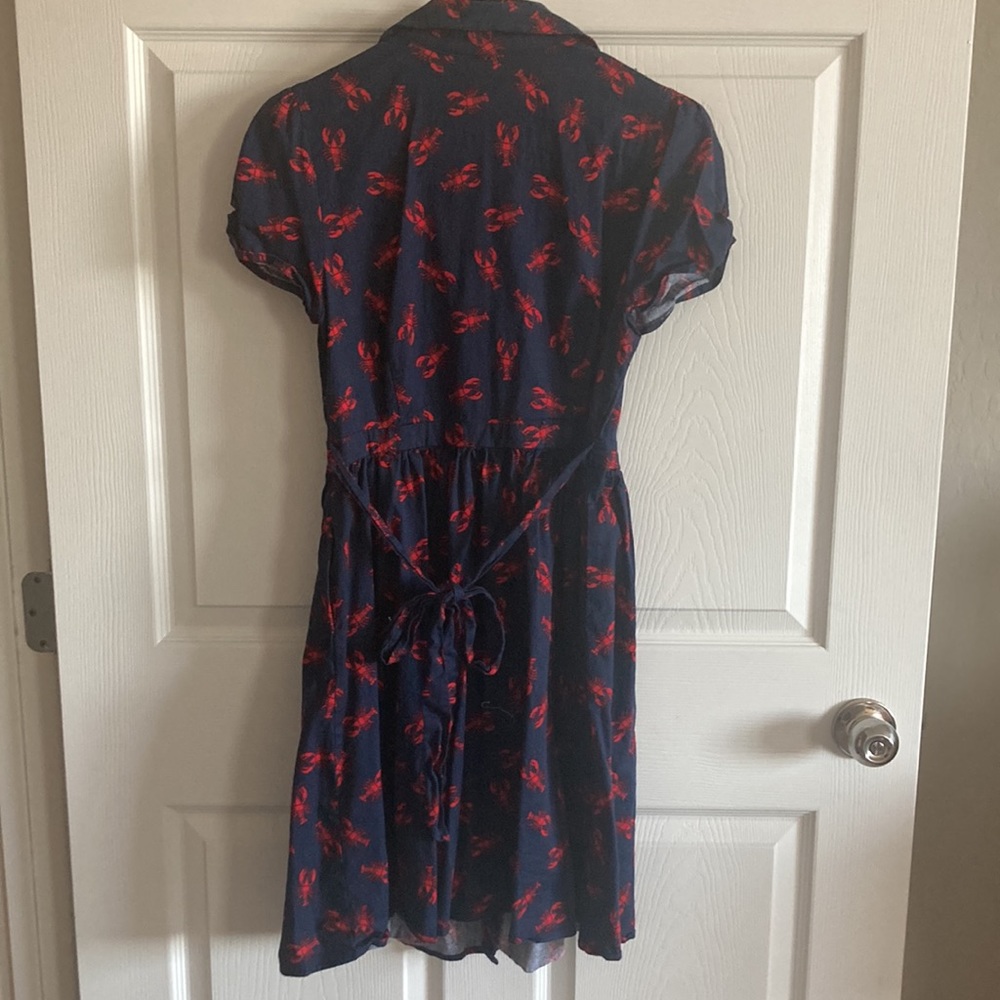 Modcloth Navy and Red Lobster Print Dress - Picture 5 of 5